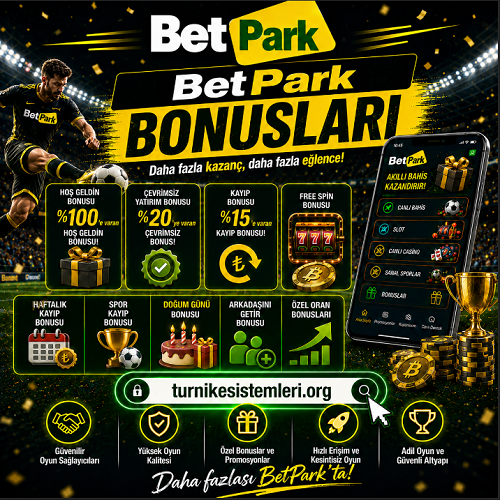 Betpark bonusları, kampanya şartları ve sorumlu oyun uyarısını içeren tanıtıcı banner