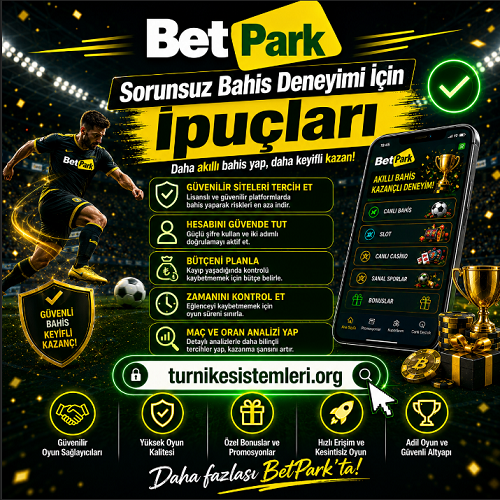 Betpark sorunsuz bahis deneyimi için dikkat edilmesi gereken temel noktaları anlatan bilgilendirici banner