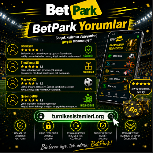 Betpark yorumlar konusunu kullanıcı deneyimleri, platform incelemeleri ve dikkat edilmesi gereken güvenlik kriterleriyle ele alan bilgilendirici banner görseli