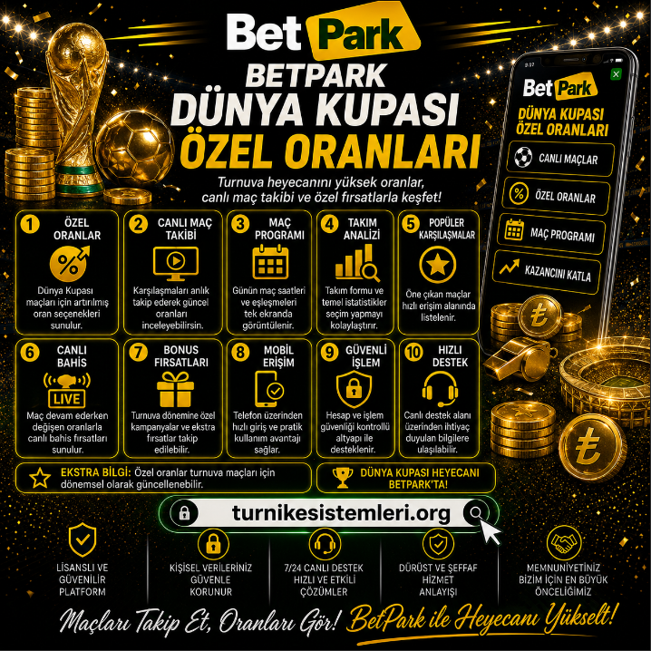 Betpark Dünya Kupası özel oranları Türkiye şampiyonluk grup sıralaması gol ve asist krallığı seçenekleri